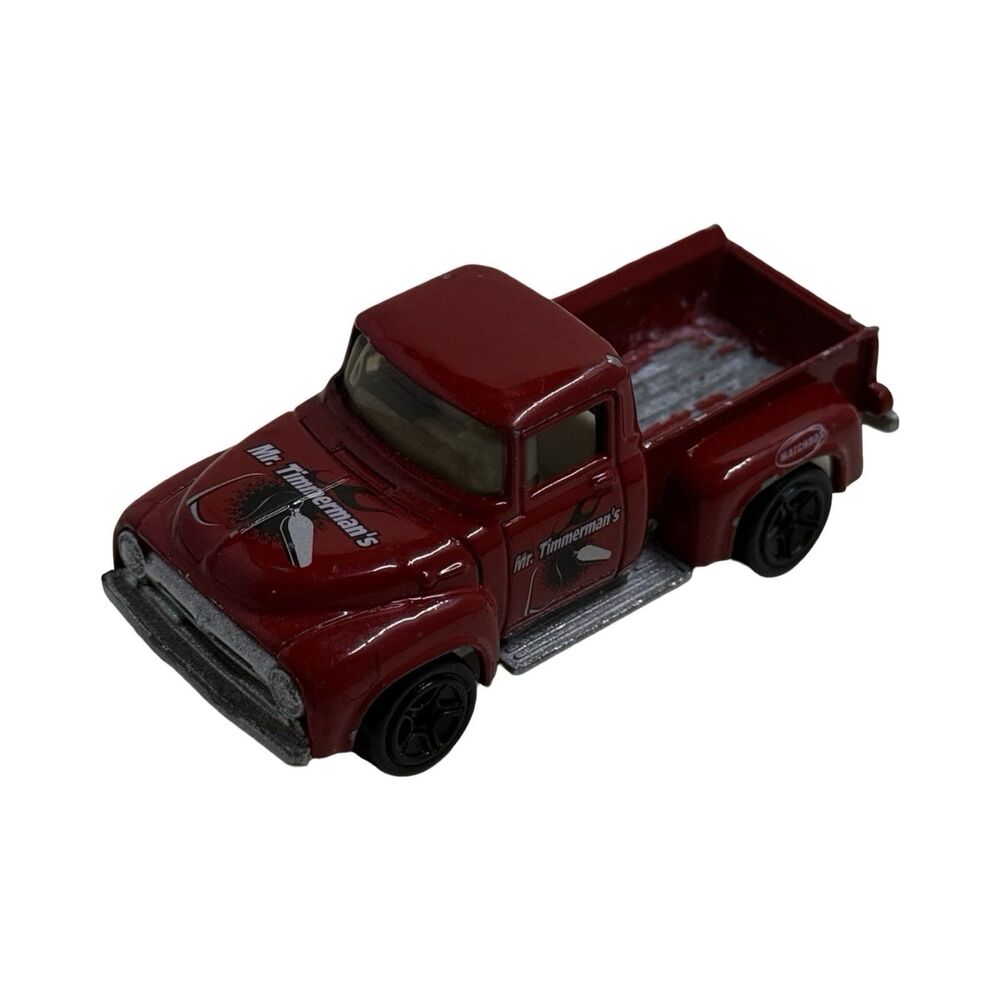 1956 FORD PICKUP MR. TIMMERMAN'S RED 1:64 SCALE COLLECTOR DIORAMA MODEL CAR